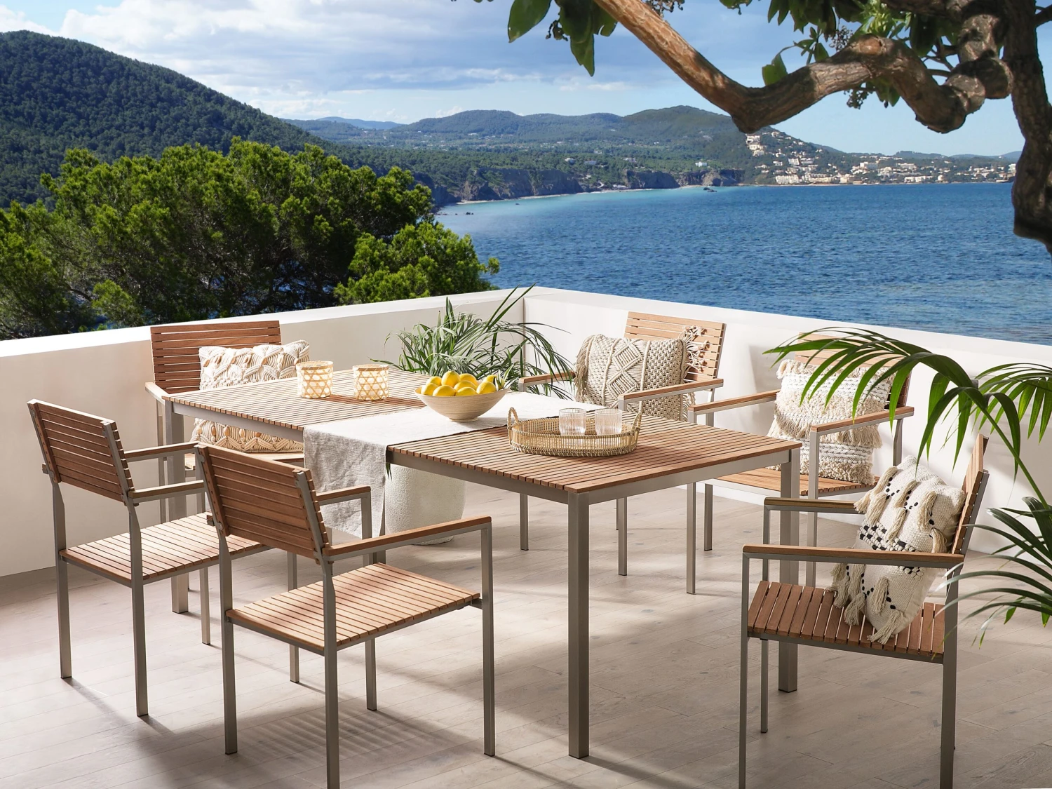 Gartentisch Edelstahl / Teakholz Hellbraun 200 X 90 Cm VIAREGGIO 2 Gartentisch Edelstahl / Teakholz Hellbraun 200 X 90 Cm VIAREGGIO – Bild 2