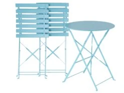 Balkonset Blau 2 Stühle Zusammenklappbar FIORI 13 Balkonset Blau 2 Stühle Zusammenklappbar FIORI -Beliani Verkaufsgeschäft undef src sa picid 369761 type whitesh image