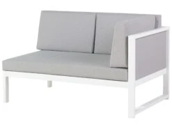 Lounge Set Aluminium Weiß 6-Sitzer Auflagen Grau CASTELLA 19 Lounge Set Aluminium Weiß 6-Sitzer Auflagen Grau CASTELLA -Beliani Verkaufsgeschäft undef src sa picid 554865 type whitesh image 2
