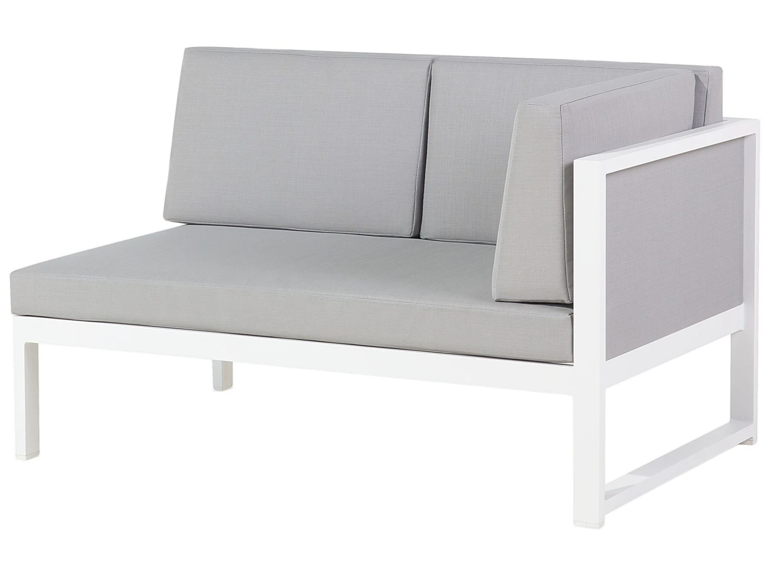 Lounge Set Aluminium Weiß 6-Sitzer Auflagen Grau CASTELLA 10 Lounge Set Aluminium Weiß 6-Sitzer Auflagen Grau CASTELLA – Bild 10