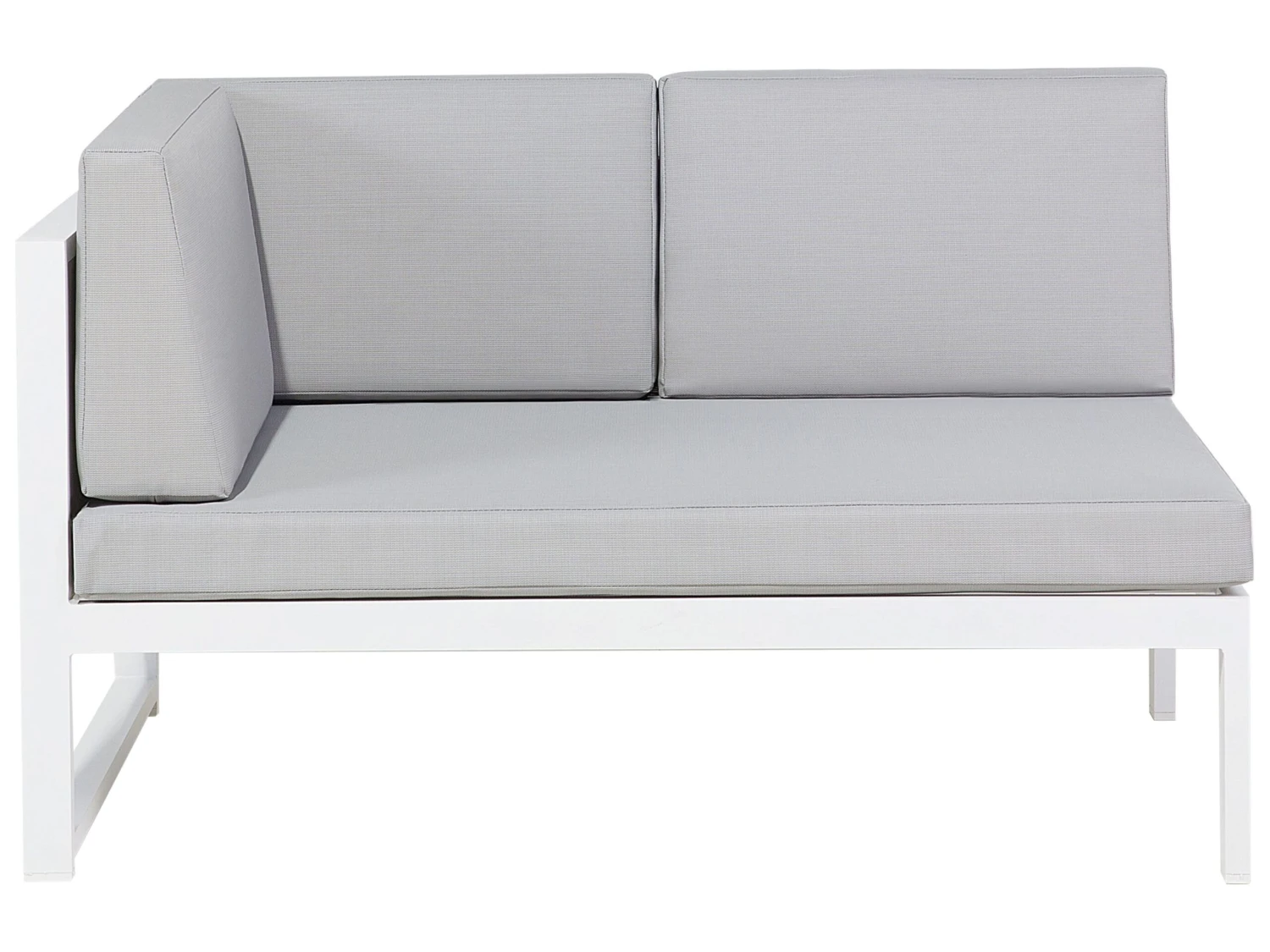 Lounge Set Aluminium Weiß 6-Sitzer Auflagen Grau CASTELLA 9 Lounge Set Aluminium Weiß 6-Sitzer Auflagen Grau CASTELLA – Bild 9