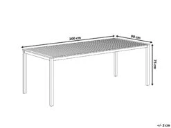 Gartentisch Edelstahl / Teakholz Hellbraun 200 X 90 Cm VIAREGGIO 9 Gartentisch Edelstahl / Teakholz Hellbraun 200 X 90 Cm VIAREGGIO -Beliani Verkaufsgeschäft undef src sa picid 672860 type whitesh image