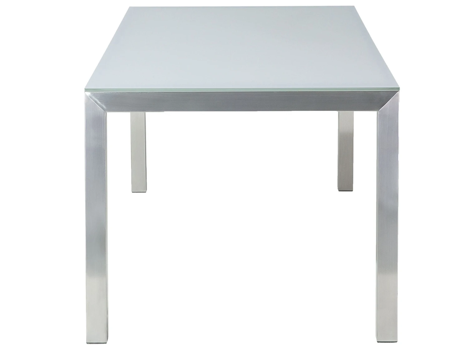 Gartentisch Edelstahl/Glas Weiß 180 X 90 Cm GROSSETO 6 Gartentisch Edelstahl/Glas Weiß 180 X 90 Cm GROSSETO – Bild 6