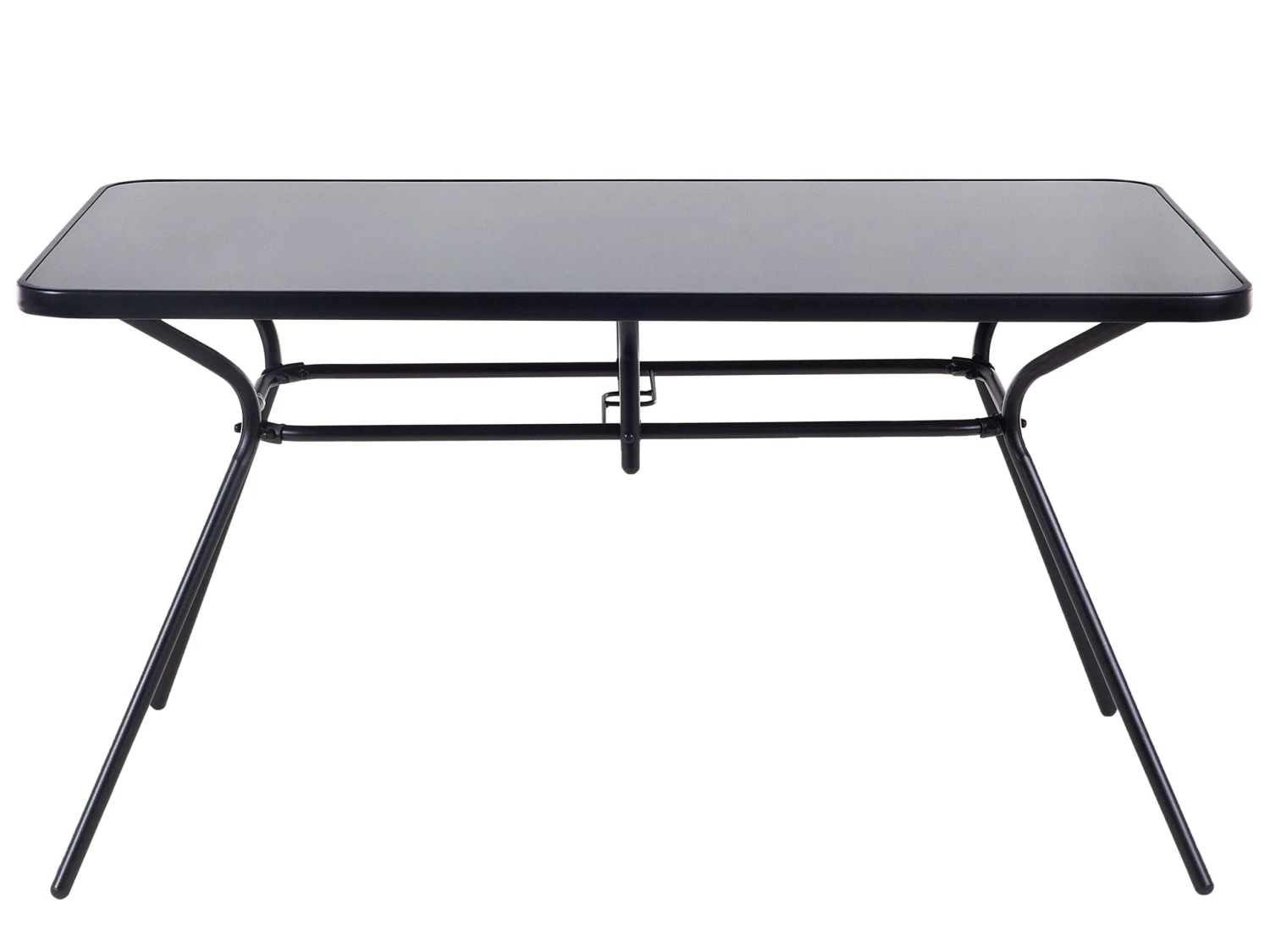 Gartentisch Stahl Schwarz 140 X 80 Cm LIVO 7 Gartentisch Stahl Schwarz 140 X 80 Cm LIVO – Bild 7