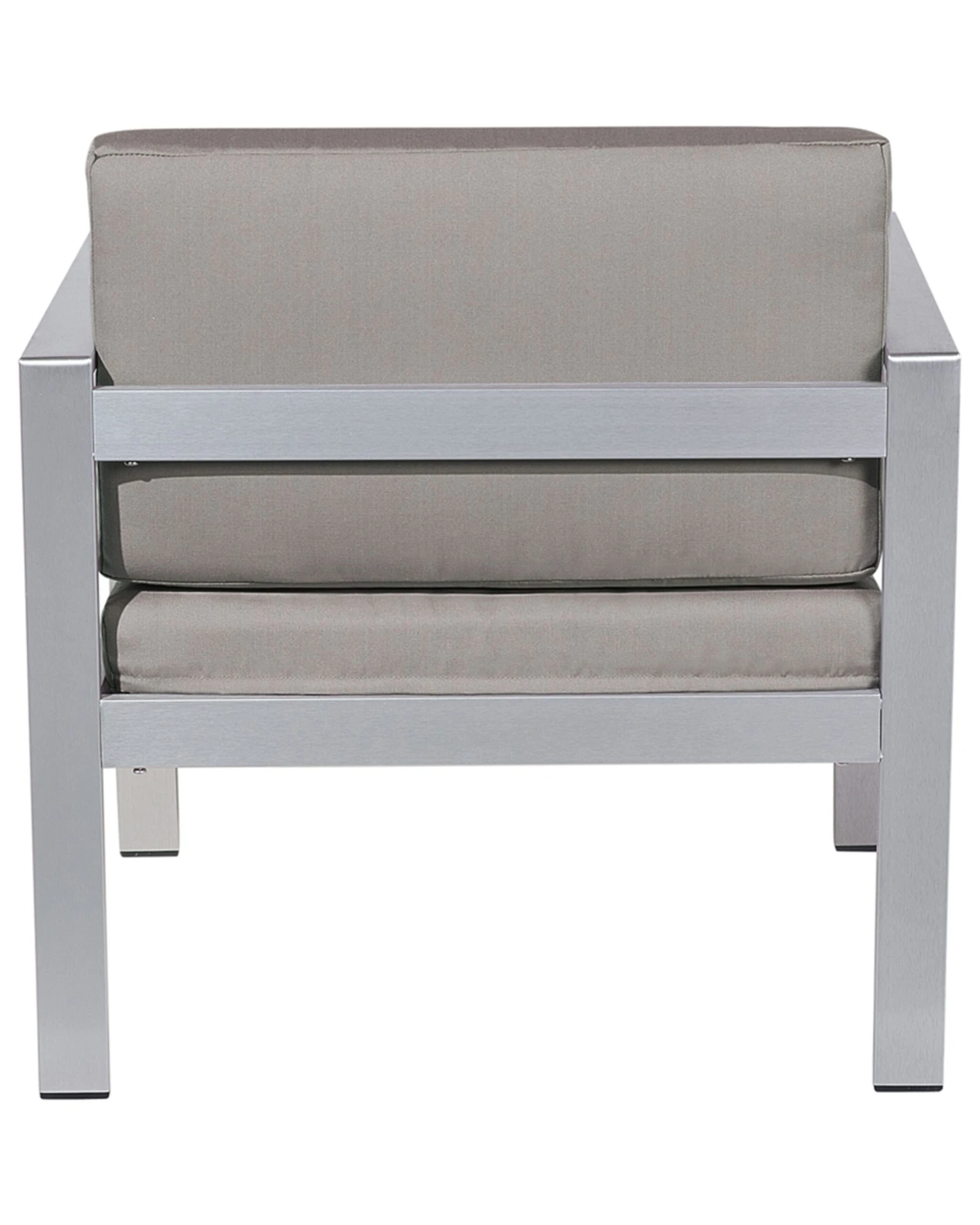 Gartenstuhl Aluminium Grau Auflagen Dunkelgrau SALERNO 5 Gartenstuhl Aluminium Grau Auflagen Dunkelgrau SALERNO – Bild 5