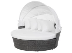 Sonneninsel Rattan Grau Sonnendach Cremeweiß SYLT LUX 14 Sonneninsel Rattan Grau Sonnendach Cremeweiß SYLT LUX -Beliani Verkaufsgeschäft undef src sa picid 679667 type whitesh image