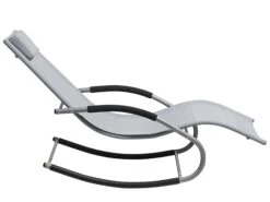 Gartenliege Grau Textil Schaukelfunktion CARANO 15 Gartenliege Grau Textil Schaukelfunktion CARANO -Beliani Verkaufsgeschäft undef src sa picid 689385 type whitesh image