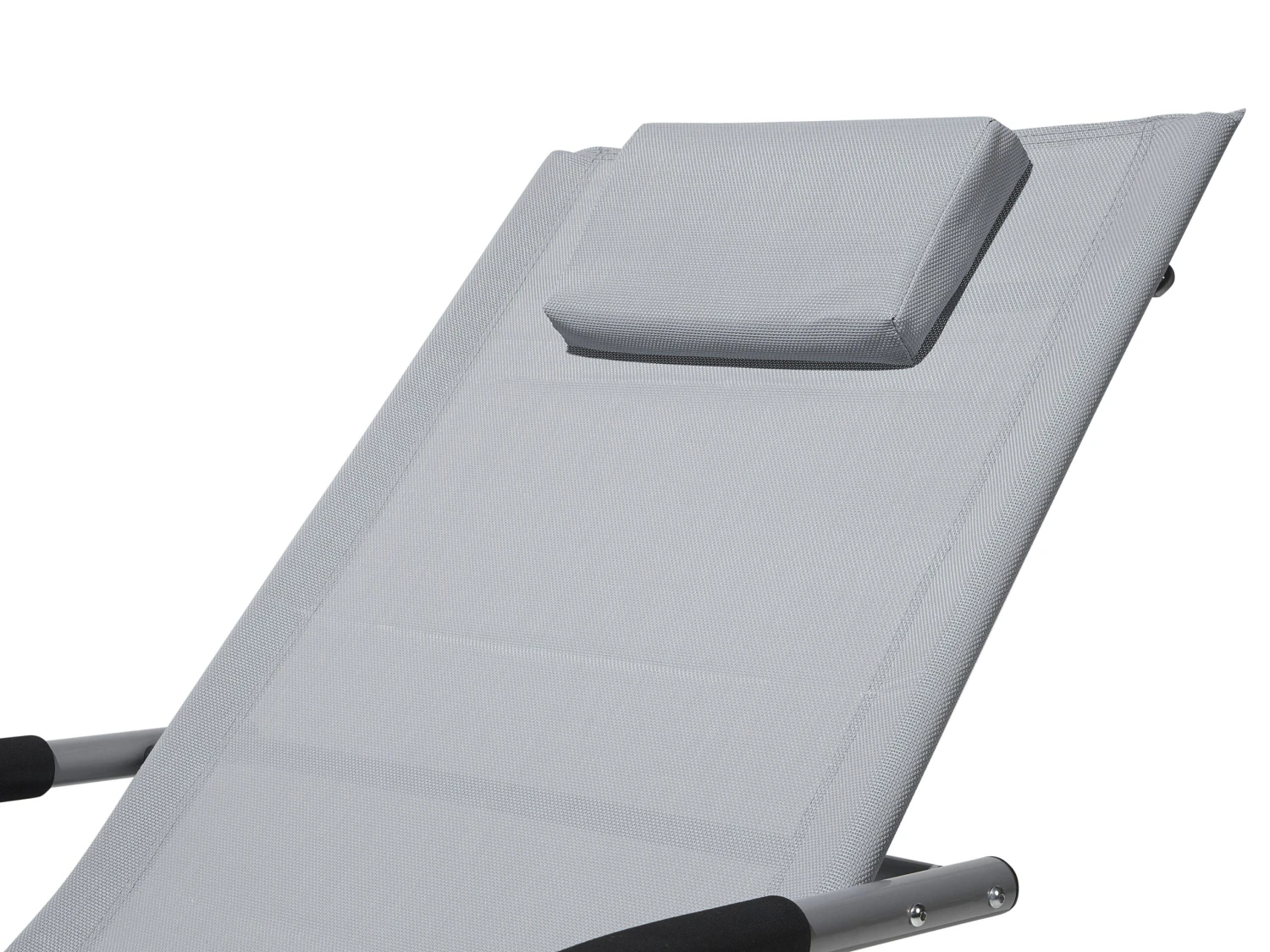 Gartenliege Grau Textil Schaukelfunktion CARANO 8 Gartenliege Grau Textil Schaukelfunktion CARANO – Bild 8