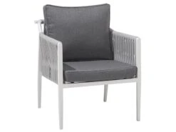Lounge Set Aluminium Weiß 4-Sitzer Auflagen Grau LATINA 16 Lounge Set Aluminium Weiß 4-Sitzer Auflagen Grau LATINA -Beliani Verkaufsgeschäft undef src sa picid 702636 type whitesh image
