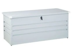 Auflagenbox Stahl Hellgrau 132 X 62 Cm CEBROSA 12 Auflagenbox Stahl Hellgrau 132 X 62 Cm CEBROSA -Beliani Verkaufsgeschäft undef src sa picid 717699 type whitesh image