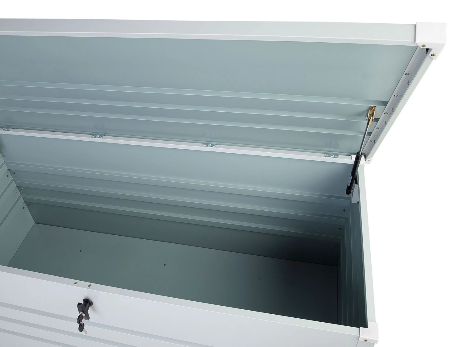 Auflagenbox Stahl Hellgrau 132 X 62 Cm CEBROSA 7 Auflagenbox Stahl Hellgrau 132 X 62 Cm CEBROSA – Bild 7