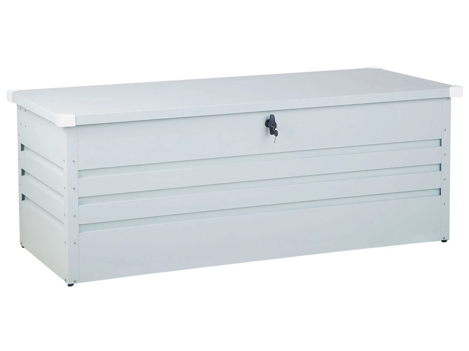 Auflagenbox Stahl Hellgrau 165 X 70 Cm CEBROSA 3 Auflagenbox Stahl Hellgrau 165 X 70 Cm CEBROSA – Bild 3