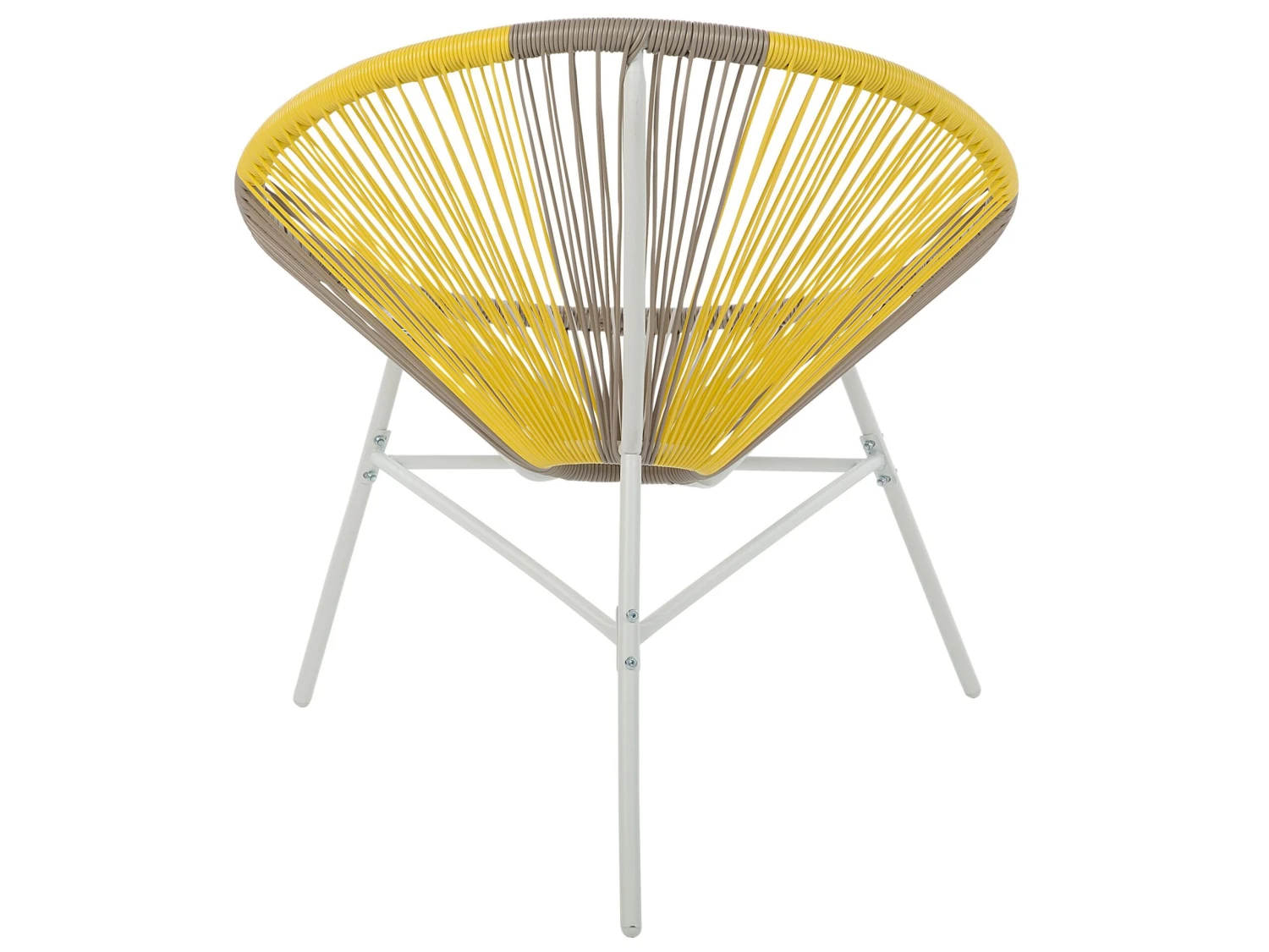 Rattanstuhl Kunststoff Beige / Gelb ø 76 Cm ACAPULCO 6 Rattanstuhl Kunststoff Beige / Gelb ø 76 Cm ACAPULCO – Bild 6