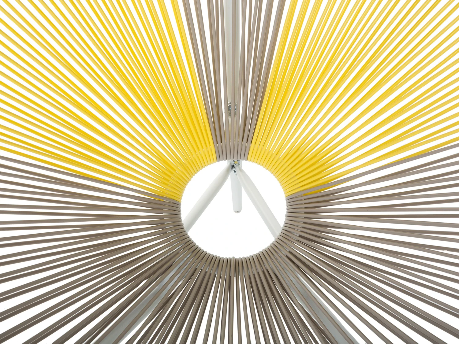 Rattanstuhl Kunststoff Beige / Gelb ø 76 Cm ACAPULCO 9 Rattanstuhl Kunststoff Beige / Gelb ø 76 Cm ACAPULCO – Bild 9