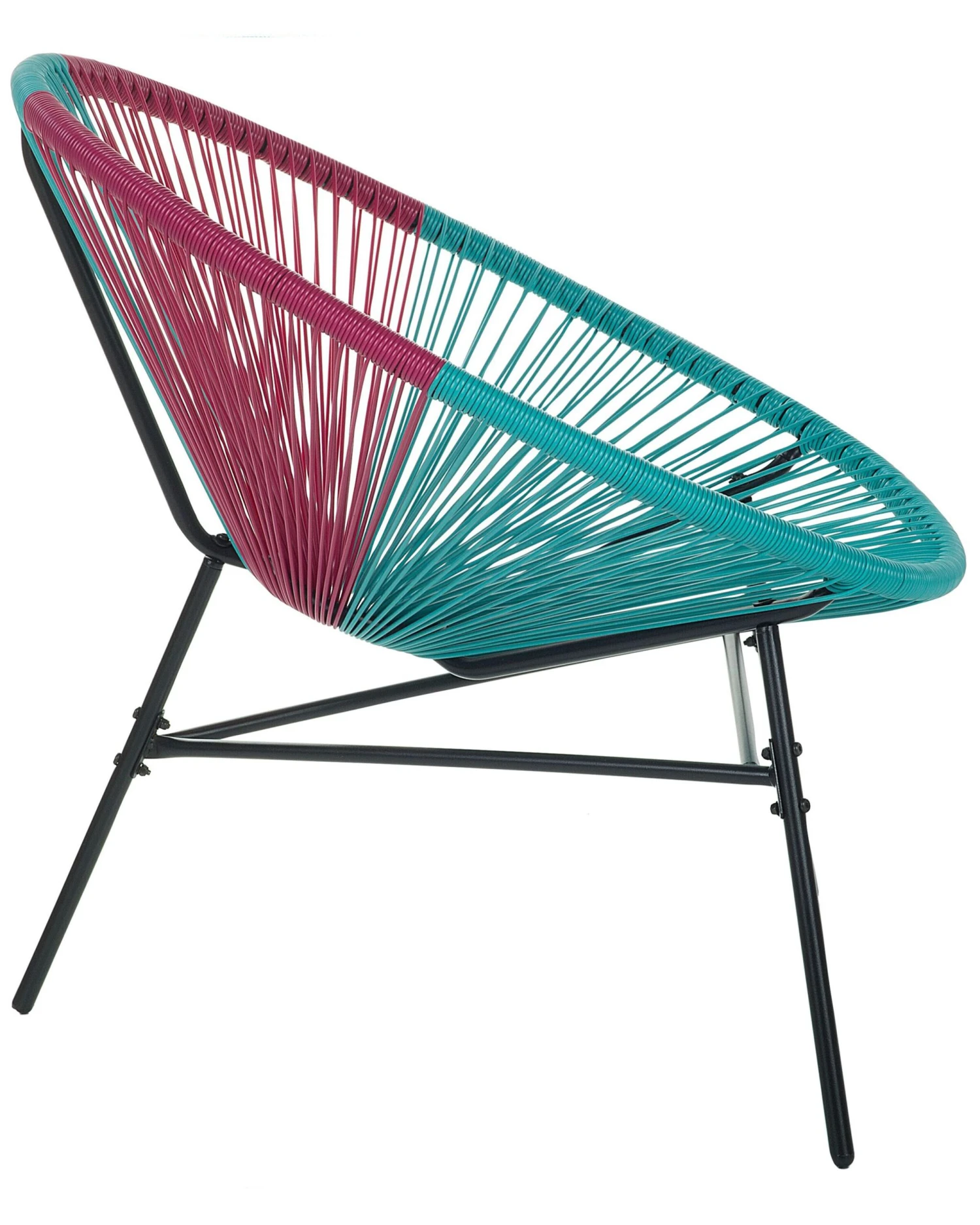 Rattanstuhl Kunststoff Rosa / Türkis 2er Set ø 76 Cm ACAPULCO 7 Rattanstuhl Kunststoff Rosa / Türkis 2er Set ø 76 Cm ACAPULCO – Bild 7