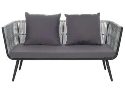 Lounge Set Rattan Grau Meliert 4-Sitzer Auflagen Graphitgrau RAGUSA 13 Lounge Set Rattan Grau Meliert 4-Sitzer Auflagen Graphitgrau RAGUSA -Beliani Verkaufsgeschäft undef src sa picid 718422 type whitesh image