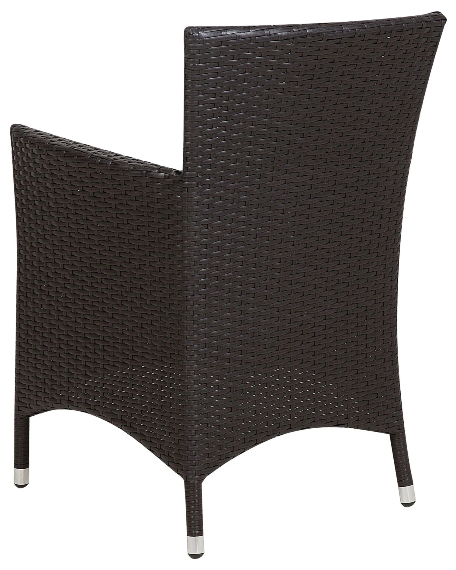 Gartensessel Rattan Dunkelbraun 2er Set Auflage Weiß ITALY 6 Gartensessel Rattan Dunkelbraun 2er Set Auflage Weiß ITALY – Bild 6