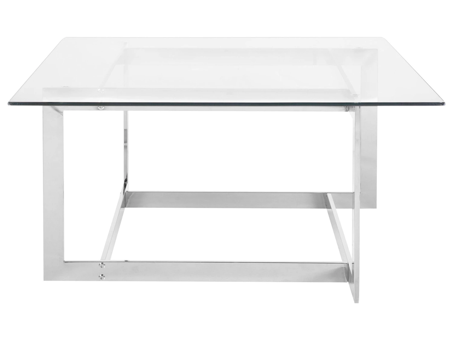 Couchtisch Glas Silber Quadratisch 80 X 80 Cm CRYSTAL – Bild 3