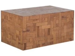 Couchtisch Teakholz Hellbraun Rechteckig 60 X 100 Cm GAMBO II