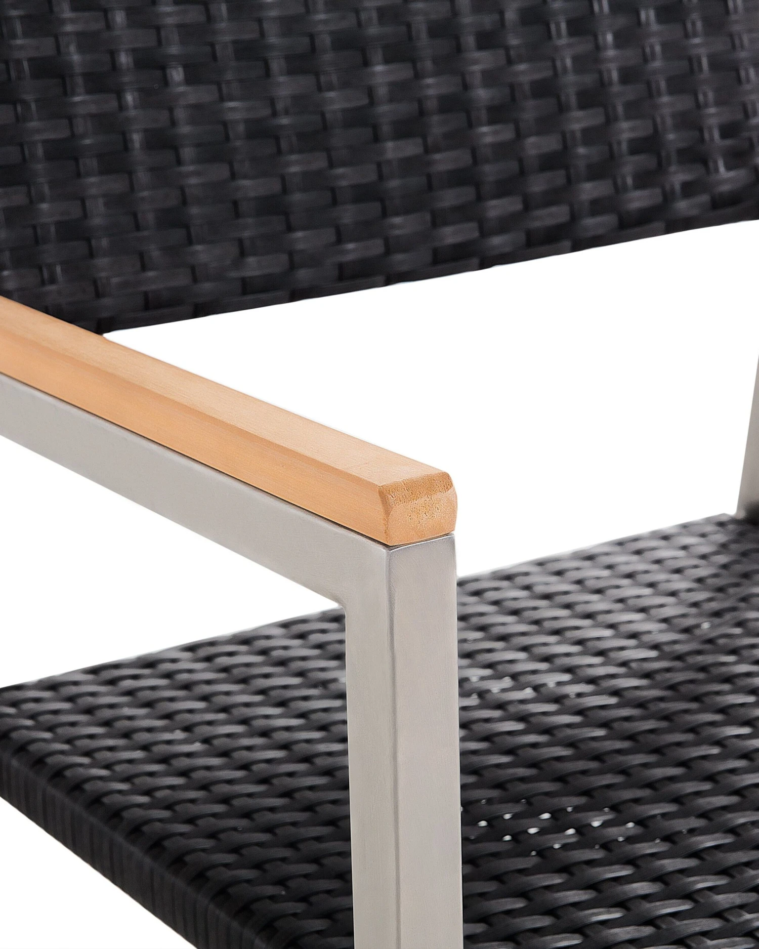 Gartenstuhl Rattan 6er Set Edelstahl GROSSETO 5 Gartenstuhl Rattan 6er Set Edelstahl GROSSETO – Bild 5