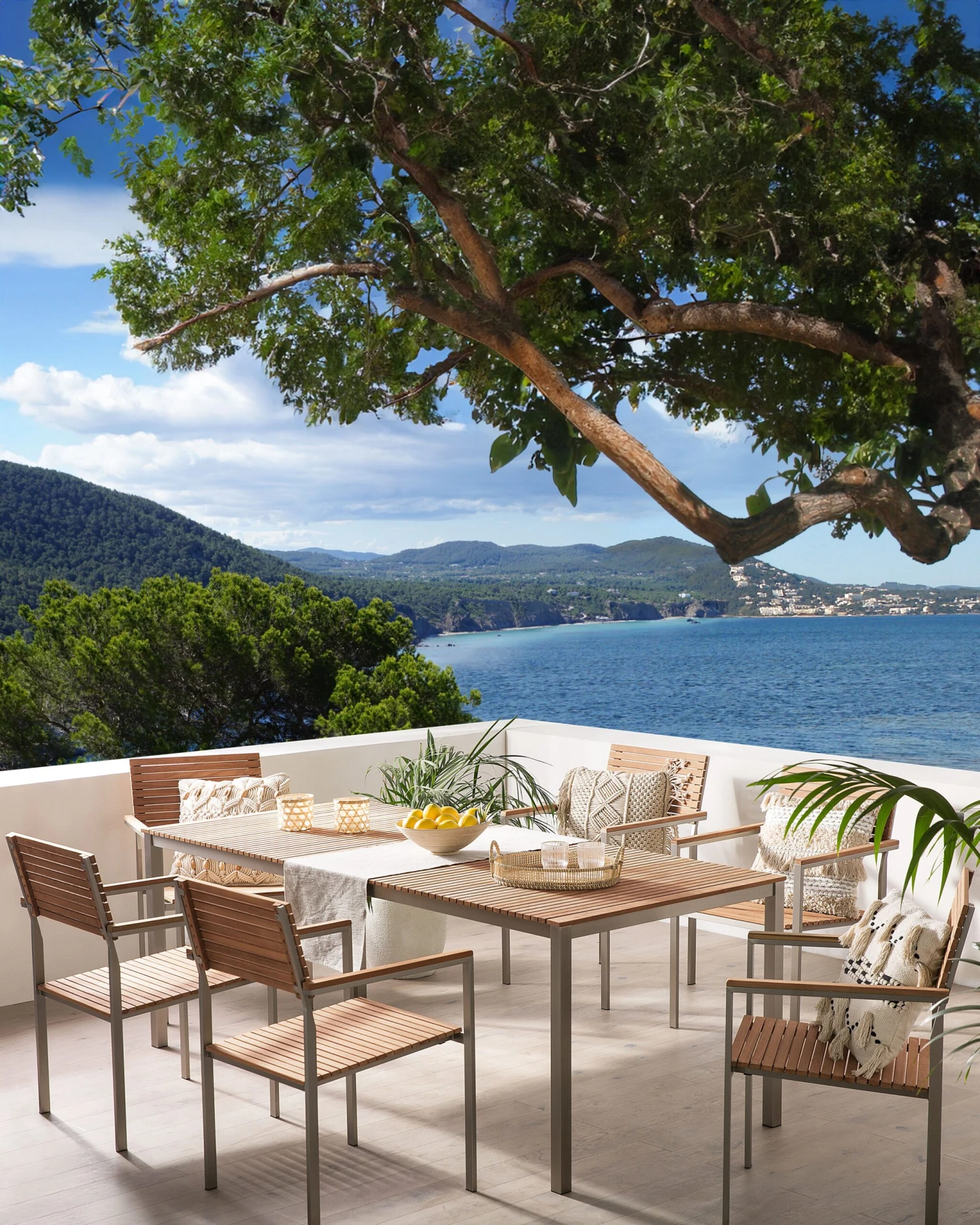 Gartenstuhl Edelstahl / Teakholz Hellbraun 6er Set VIAREGGIO 2 Gartenstuhl Edelstahl / Teakholz Hellbraun 6er Set VIAREGGIO – Bild 2