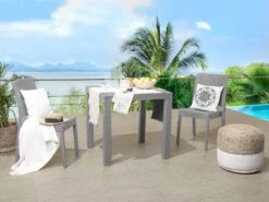 Gartentisch Rattanoptik Hellgrau 80 X 80 Cm FOSSANO 9 Gartentisch Rattanoptik Hellgrau 80 X 80 Cm FOSSANO -Beliani Verkaufsgeschäft undef src sa picid 744585 type whitesh image