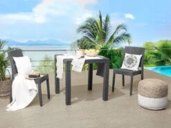 Gartentisch Rattanoptik Graphitgrau 80 X 80 Cm FOSSANO 9 Gartentisch Rattanoptik Graphitgrau 80 X 80 Cm FOSSANO -Beliani Verkaufsgeschäft undef src sa picid 744627 type whitesh image