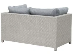 Lounge Set Rattan Hellgrau 4-Sitzer Auflagen Grau MILANO 14 Lounge Set Rattan Hellgrau 4-Sitzer Auflagen Grau MILANO -Beliani Verkaufsgeschäft undef src sa picid 745263 type whitesh image