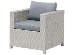 Lounge Set Rattan Hellgrau 4-Sitzer Auflagen Grau MILANO 16 Lounge Set Rattan Hellgrau 4-Sitzer Auflagen Grau MILANO -Beliani Verkaufsgeschäft undef src sa picid 745265 type whitesh image