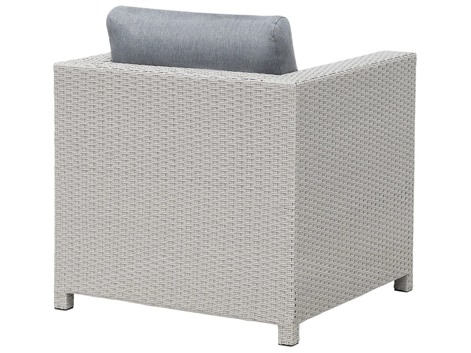 Lounge Set Rattan Hellgrau 4-Sitzer Auflagen Grau MILANO 8 Lounge Set Rattan Hellgrau 4-Sitzer Auflagen Grau MILANO – Bild 8