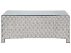 Lounge Set Rattan Hellgrau 4-Sitzer Auflagen Grau MILANO 19 Lounge Set Rattan Hellgrau 4-Sitzer Auflagen Grau MILANO -Beliani Verkaufsgeschäft undef src sa picid 745269 type whitesh image