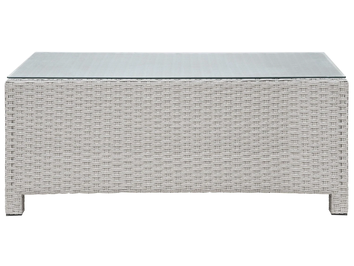 Lounge Set Rattan Hellgrau 4-Sitzer Auflagen Grau MILANO 10 Lounge Set Rattan Hellgrau 4-Sitzer Auflagen Grau MILANO – Bild 10