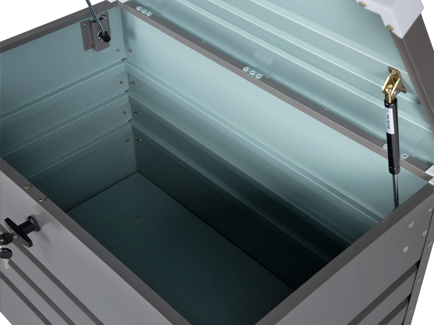 Auflagenbox Stahl Grau 100 X 62 Cm CEBROSA 4 Auflagenbox Stahl Grau 100 X 62 Cm CEBROSA – Bild 4