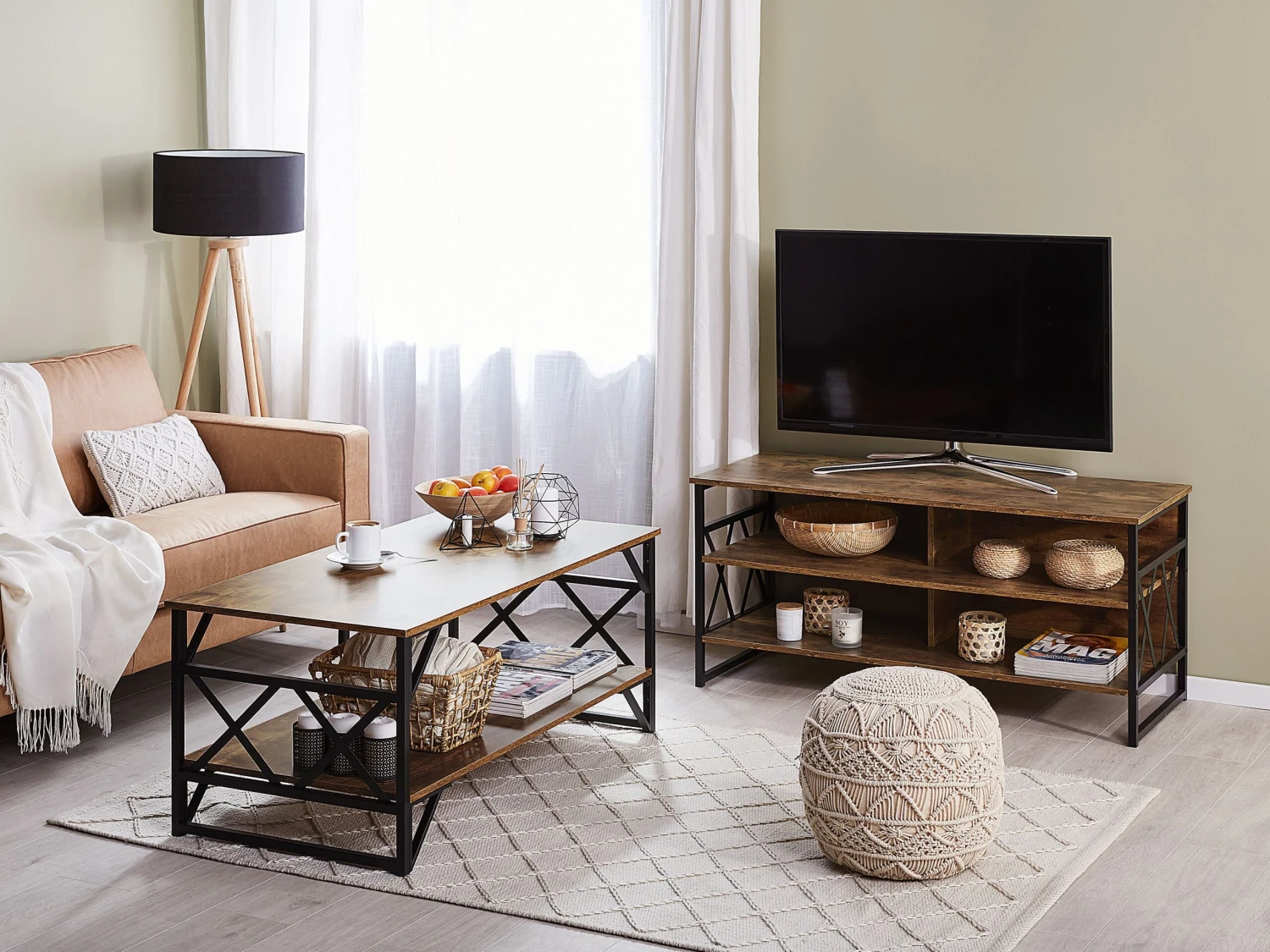 Couchtisch Holzoptik Braun Rechteckig BOLTON 3 Couchtisch Holzoptik Braun Rechteckig BOLTON – Bild 3