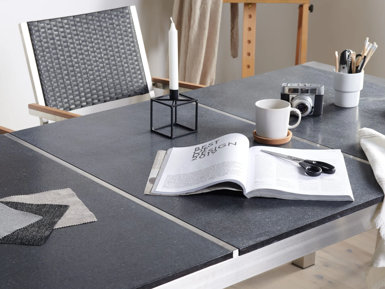 Gartenmöbel Set Naturstein Schwarz Geflammt 180 X 90 Cm 6-Sitzer Beige Stühle GROSSETO 6 Gartenmöbel Set Naturstein Schwarz Geflammt 180 X 90 Cm 6-Sitzer Beige Stühle GROSSETO – Bild 6