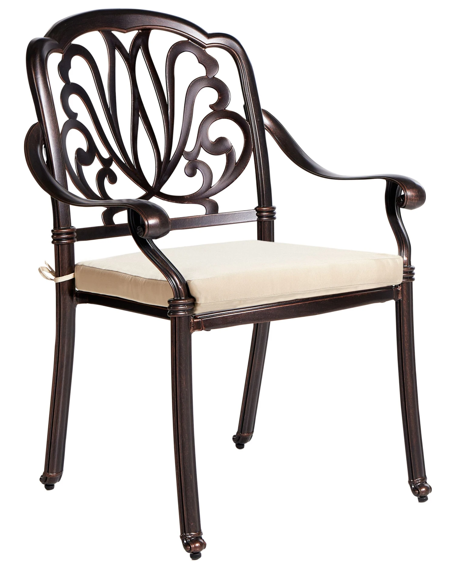 Gartenstuhl Aluminium Dunkelbraun 4er Set ANCONA 3 Gartenstuhl Aluminium Dunkelbraun 4er Set ANCONA – Bild 3