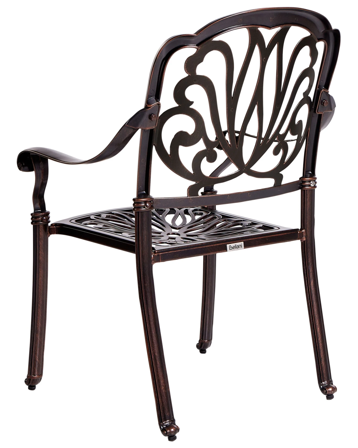 Gartenstuhl Aluminium Dunkelbraun 4er Set ANCONA 6 Gartenstuhl Aluminium Dunkelbraun 4er Set ANCONA – Bild 6