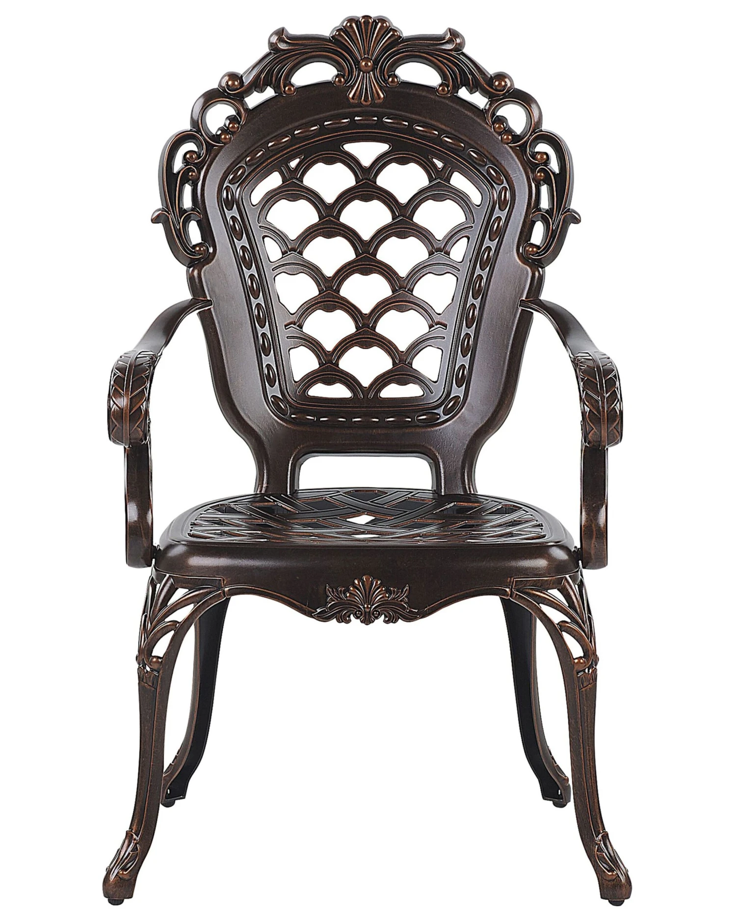 Gartenstuhl Aluminium Dunkelbraun 2er Set LIZZANO 4 Gartenstuhl Aluminium Dunkelbraun 2er Set LIZZANO – Bild 4