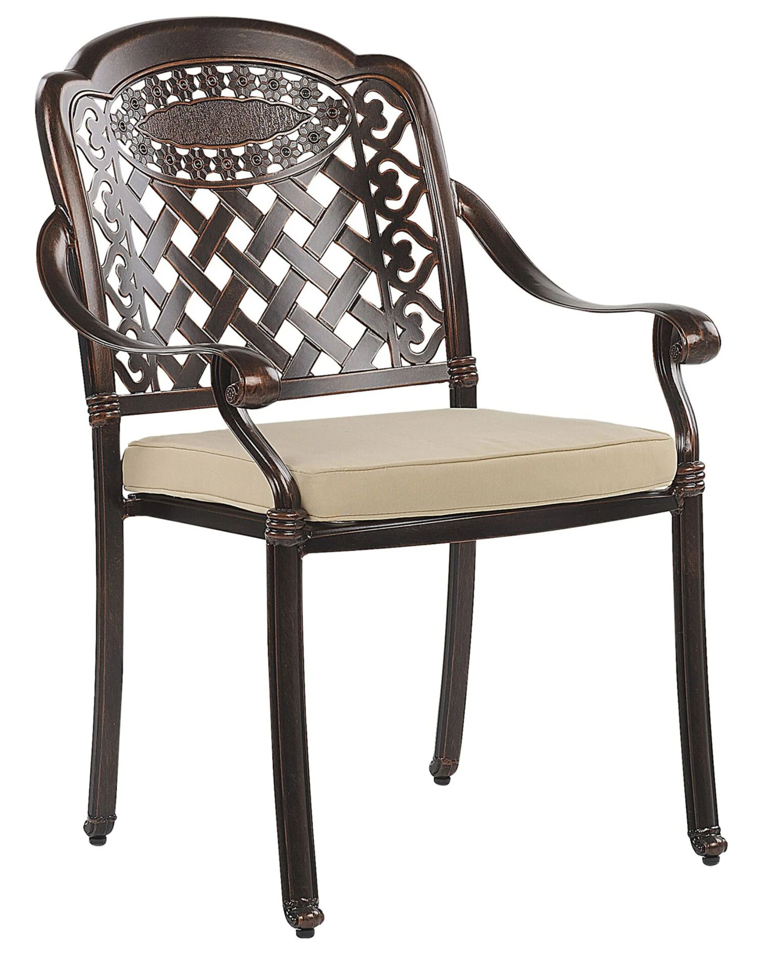 Gartenstuhl Aluminium Dunkelbraun 4er Set MANFRIA 3 Gartenstuhl Aluminium Dunkelbraun 4er Set MANFRIA – Bild 3