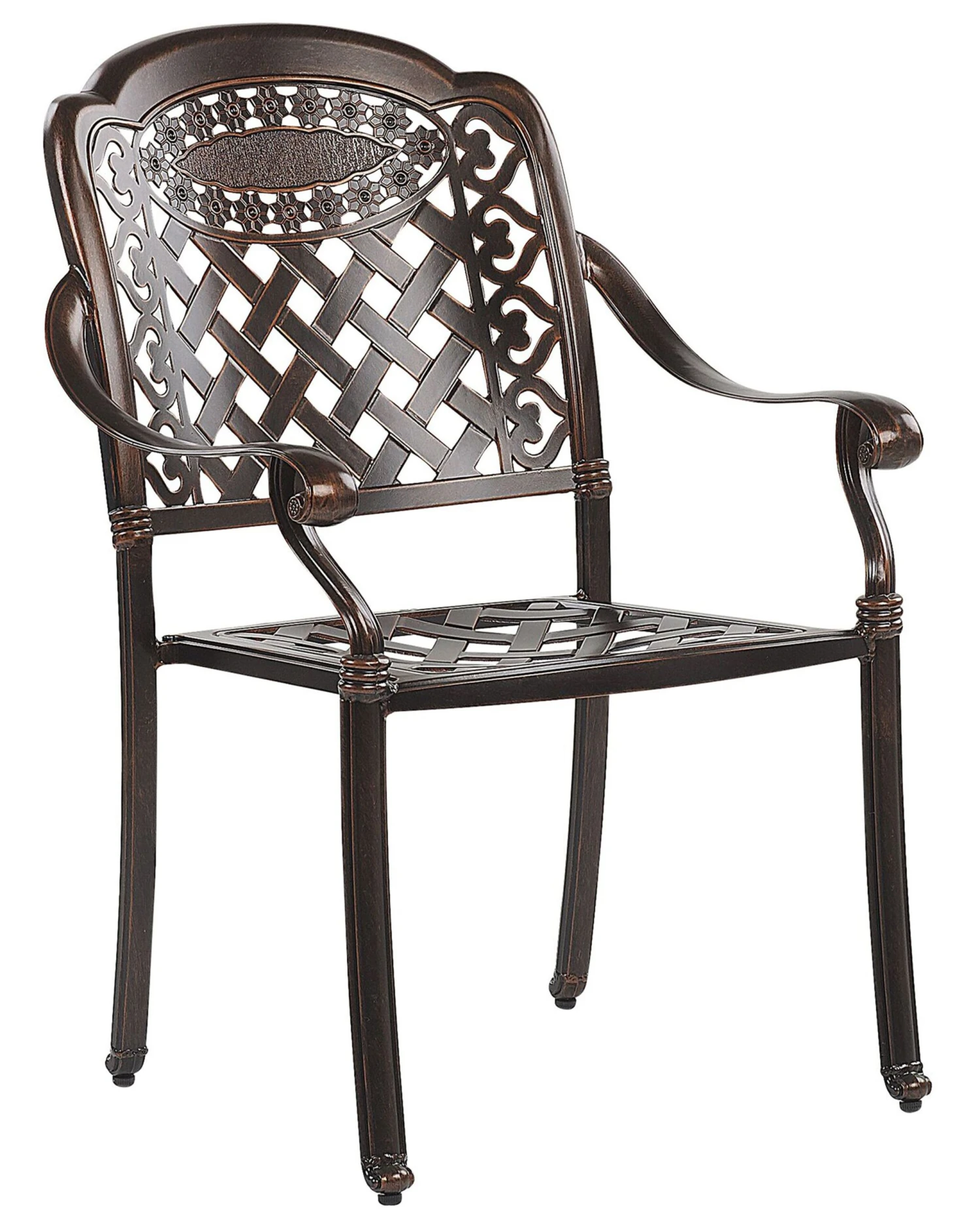 Gartenstuhl Aluminium Dunkelbraun 4er Set MANFRIA 4 Gartenstuhl Aluminium Dunkelbraun 4er Set MANFRIA – Bild 4