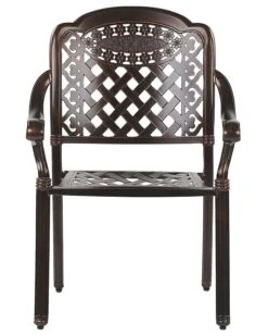 Gartenstuhl Aluminium Dunkelbraun 4er Set MANFRIA 14 Gartenstuhl Aluminium Dunkelbraun 4er Set MANFRIA -Beliani Verkaufsgeschäft undef src sa picid 765572 type whitesh image