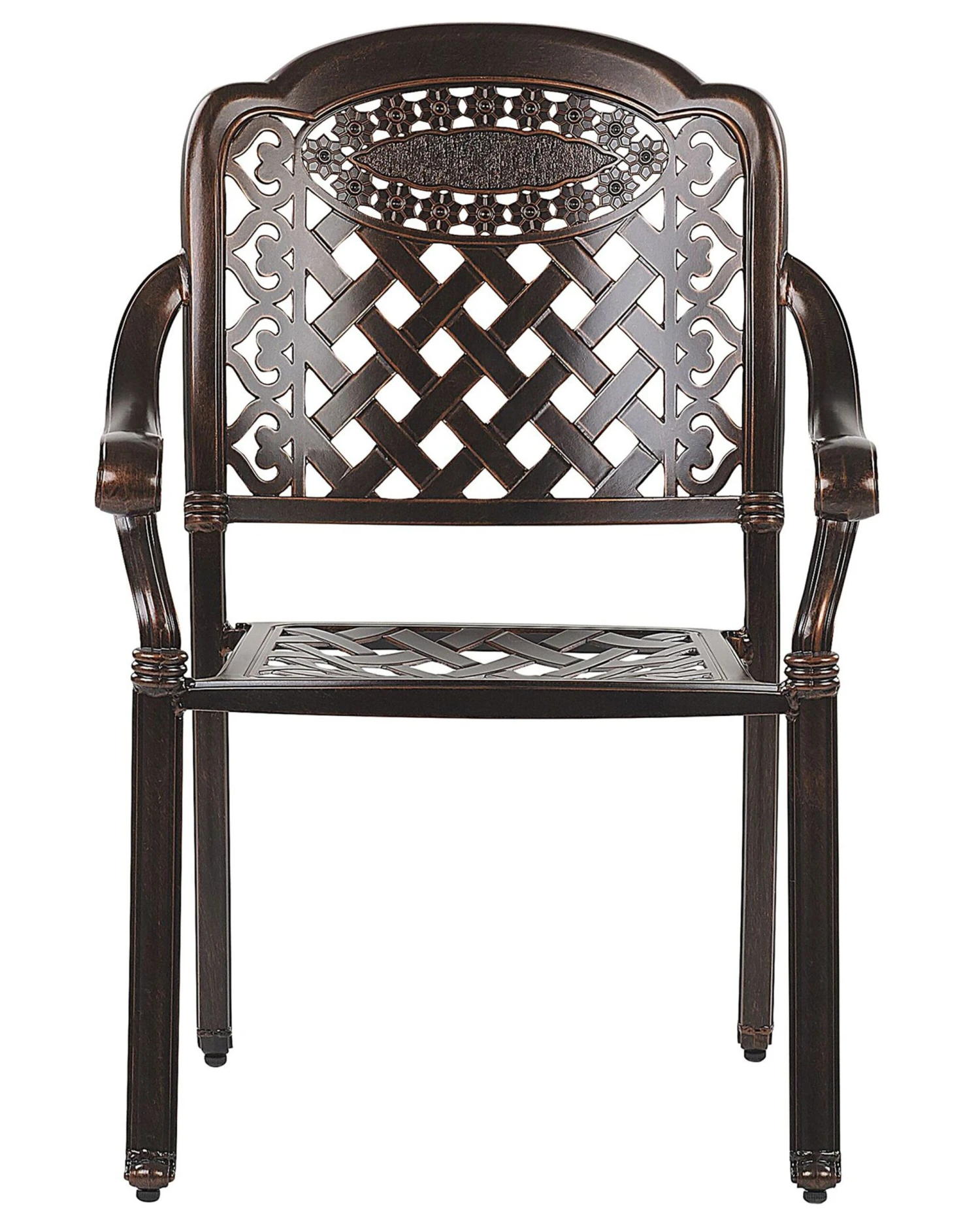 Gartenstuhl Aluminium Dunkelbraun 4er Set MANFRIA 5 Gartenstuhl Aluminium Dunkelbraun 4er Set MANFRIA – Bild 5