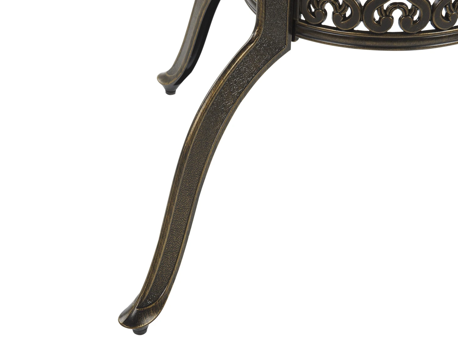 Gartentisch Dunkelbraun Aluminium ⌀ 100 Cm SAPRI 4 Gartentisch Dunkelbraun Aluminium ⌀ 100 Cm SAPRI – Bild 4