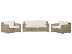 Lounge Set Rattan Natürlich 4-Sitzer ARDEA