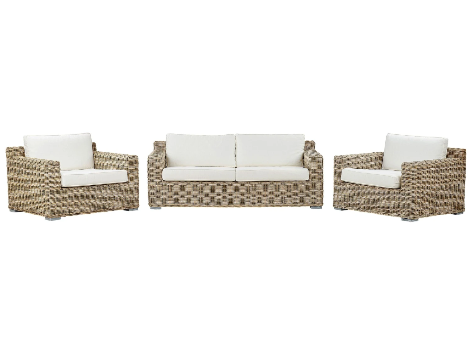 Lounge Set Rattan Natürlich 4-Sitzer ARDEA 1 Lounge Set Rattan Natürlich 4-Sitzer ARDEA