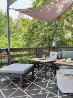 Lounge Set Kunstholz Schwarz 5-Sitzer Auflagen Grau MESSINA 13 Lounge Set Kunstholz Schwarz 5-Sitzer Auflagen Grau MESSINA -Beliani Verkaufsgeschäft undef src sa picid 776657 type whitesh image 1