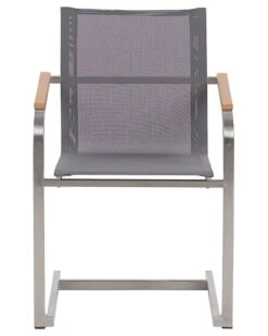 Gartenstuhl Edelstahl Grau 6er Set COSOLETO 14 Gartenstuhl Edelstahl Grau 6er Set COSOLETO -Beliani Verkaufsgeschäft undef src sa picid 776953 type whitesh image