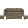 Lounge Set Rattan Braun 5-Sitzer Mit Auflagen BELLUNO