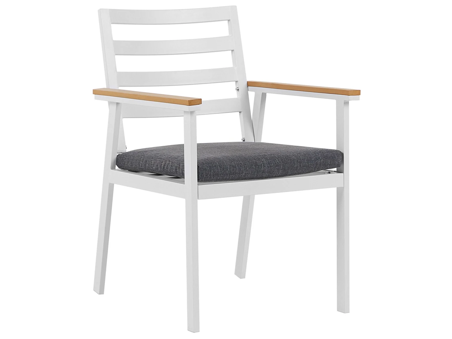 Gartenmöbel Set Aluminium Weiß Auflagen Grau 4-Sitzer CAVOLI – Bild 5