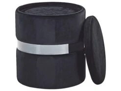 Pouf Samtstoff Mit Stauraum Schwarz 2er Set DORIS -Beliani Verkaufsgeschäft undef src sa picid 782026 type whitesh image